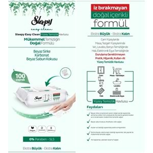 Sleepy Easy Clean Yüzey Temizlik Havlusu 100 Yaprak Plastik Kapaklı (3 Lü Set) 300 Yaprak