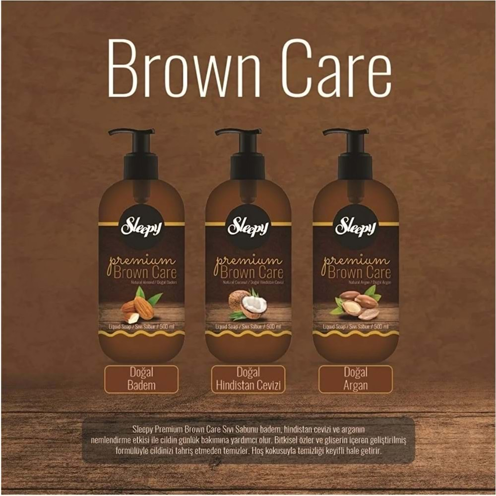 Sleepy Sıvı Sabun Premium 500ML Karma Doğal Adaçayı/Hindistan Cevizi/Lotus Çiçeği (24 Lü Set)