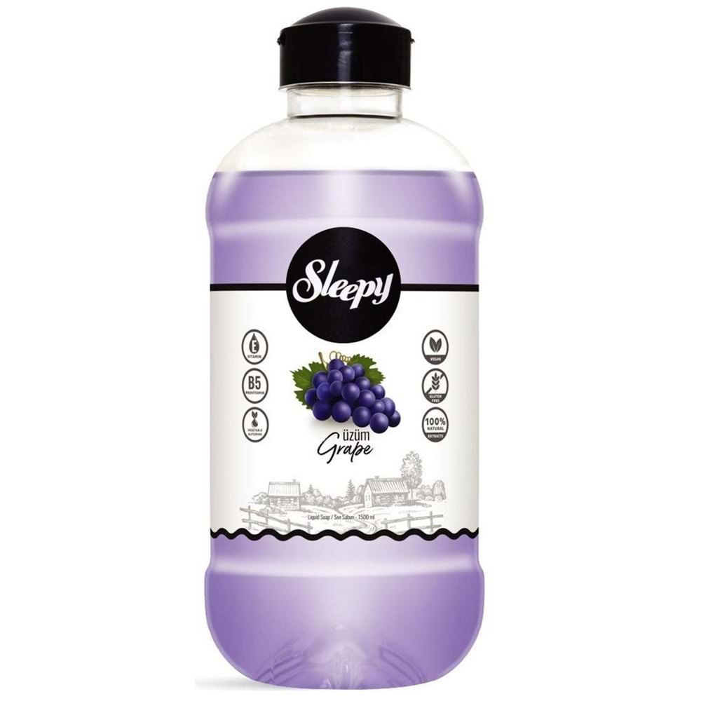 Sleepy Sıvı Sabun 1500ML Grape/Üzüm (24 Lü Set)