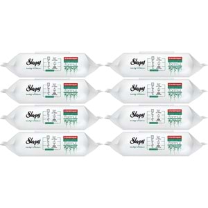 Sleepy Easy Clean Yüzey Temizlik Havlusu 100 Yaprak Plastik Kapaklı (8 Li Set) 800 Yaprak