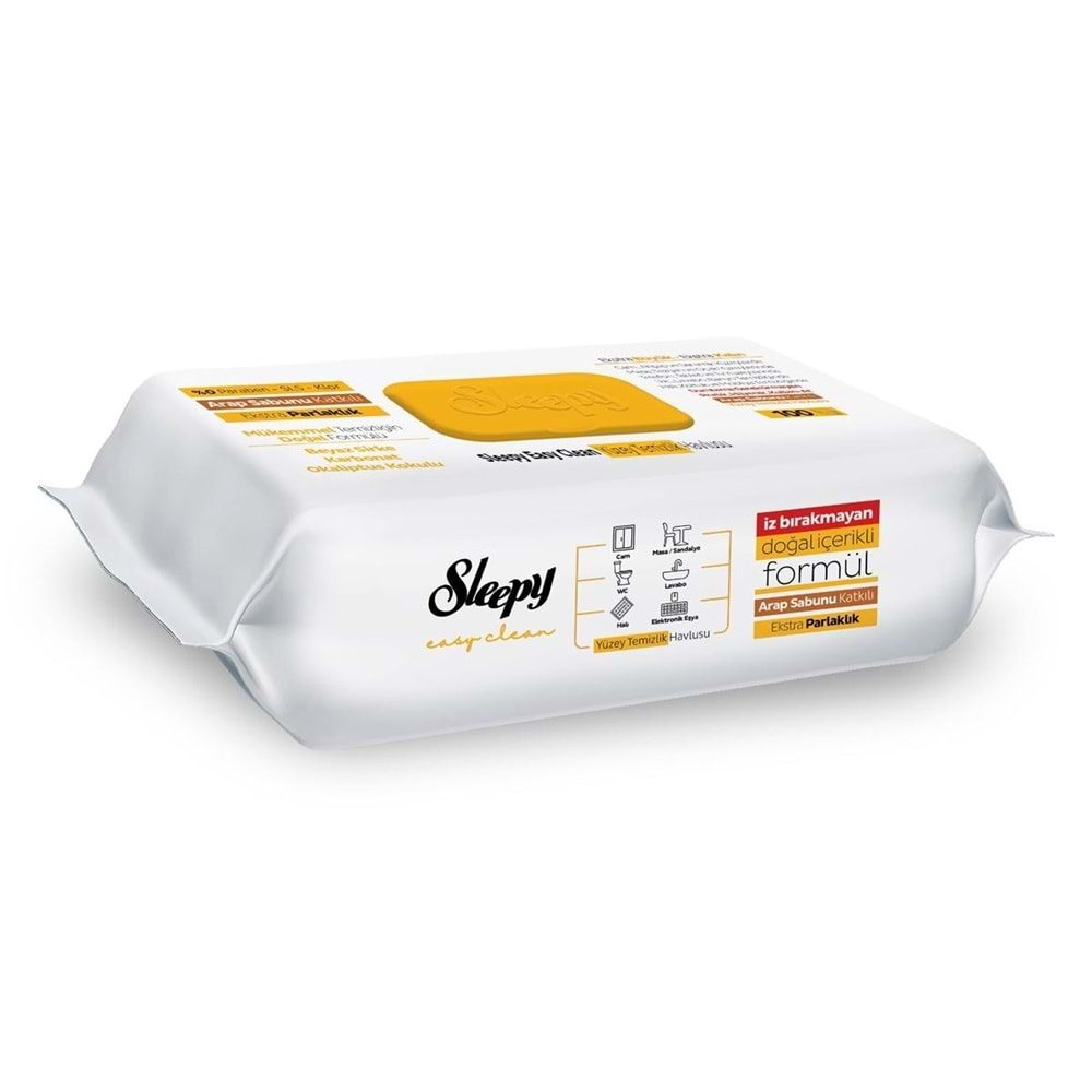 Sleepy Easy Clean Yüzey Temizlik Havlusu 100 Yaprak Arap Sabunlu Plstk Kapak (4 Lü Set) 400 Yaprak