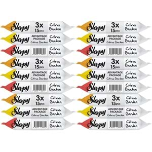 Sleepy Islak Havlu Cep Mendil 15 Yaprak (18 Li Set) Narenciye Bahçesi/Citrus (6PK*3) 270 Yaprak