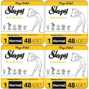 Sleepy Extra Hijyenik Ped Normal 192 Adet Mega Pk (4PK*48)