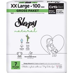 Sleepy Bebek Bezi Natural Beden:7 (20-30KG) XX Large 200 Adet Süper Ekonomik Gross Pk