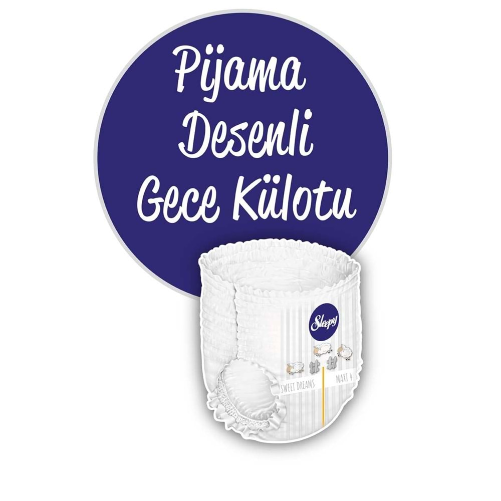 Sleepy Bebek Bezi Gece Külotu Bezi Beden:3 (4-10Kg) Midi 68 Adet Jumbo Pk