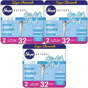 Sleepy Natural Günlük Ped Uzun 96 Adet Süper Ekonomik Pk (3PK*32)