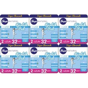 Sleepy Natural Günlük Ped Uzun 192 Adet Süper Ekonomik Pk (6PK*32)