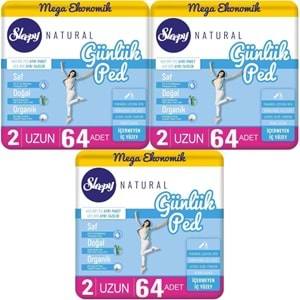 Sleepy Natural Günlük Ped Uzun 192 Adet Mega Pk (3PK*64)