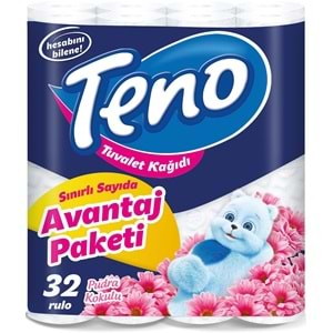 Teno Ultra Tuvalet Kağıdı Çift Katlı 96 Lı Paket Pudra Kokulu (Avantaj Pk Serisi) (3PK*32)