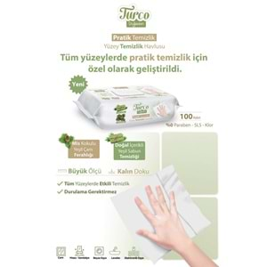 Turco Doğadan Pratik Yüzey Temizlik Havlusu 100 Yaprak Yeşil Sabun/Yeşil Çam (6 Lı Set) 600 Yaprak