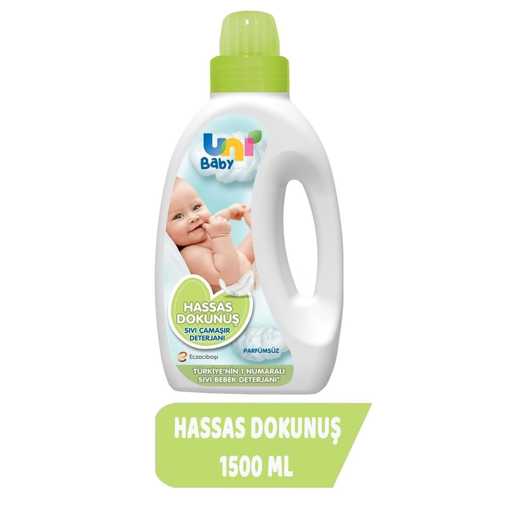 Uni Baby Çamaşır Deterjanı Sensitive 1500ML Hassas Dokunuş (Yeşil) (2 Li Set)