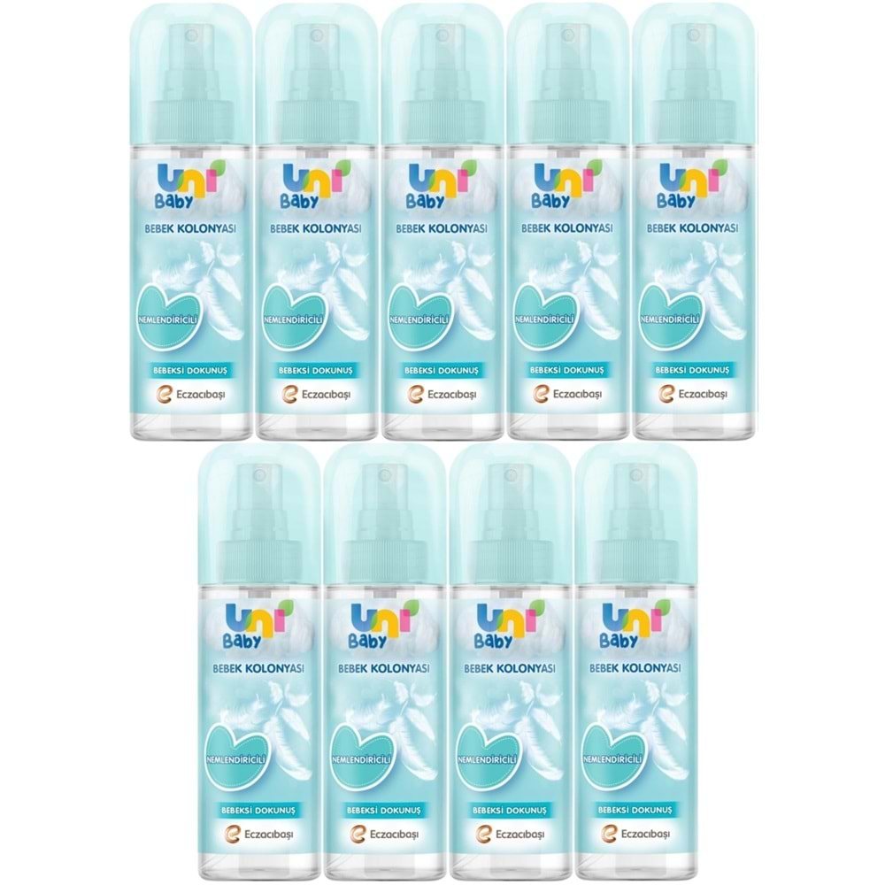 Uni Baby Bebek Kolonyası 150ML Nemlendiricili/Bebeksi Dokunuş (9 Lu Set)