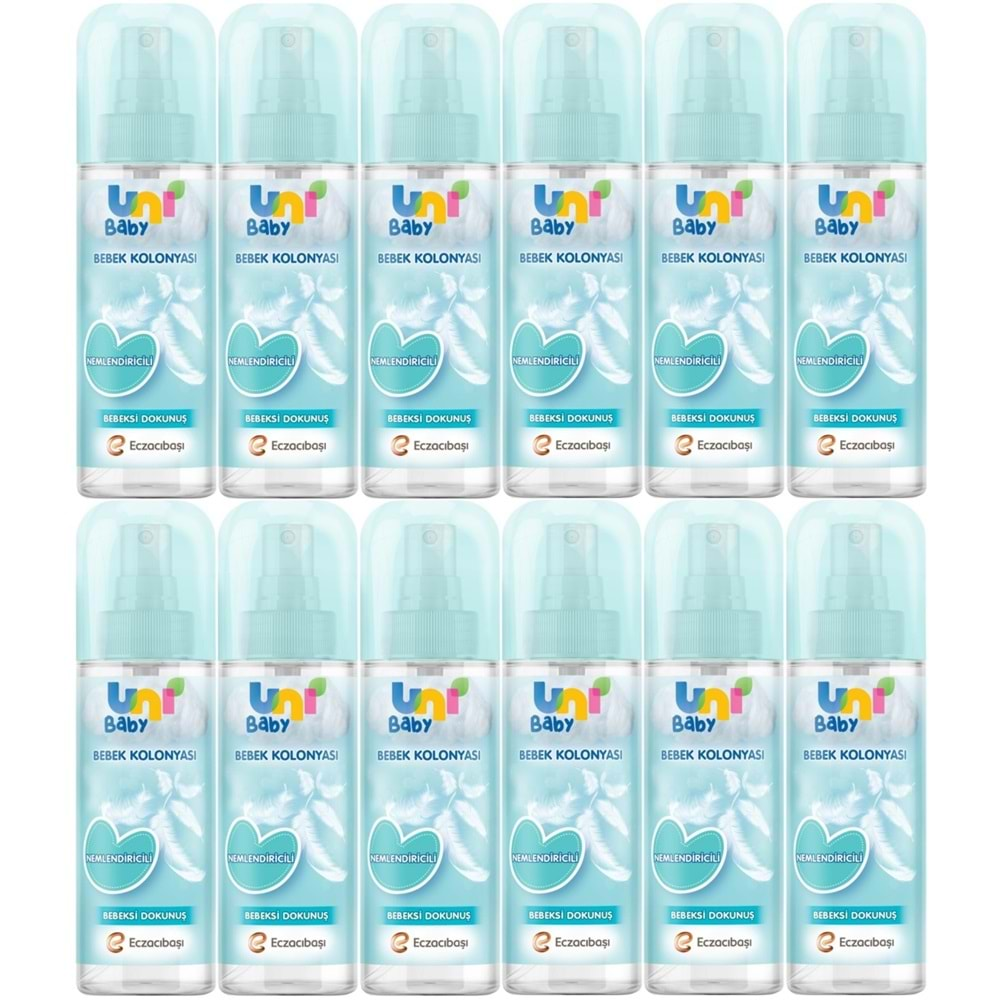 Uni Baby Bebek Kolonyası 150ML Nemlendiricili/Bebeksi Dokunuş (12 Li Set)