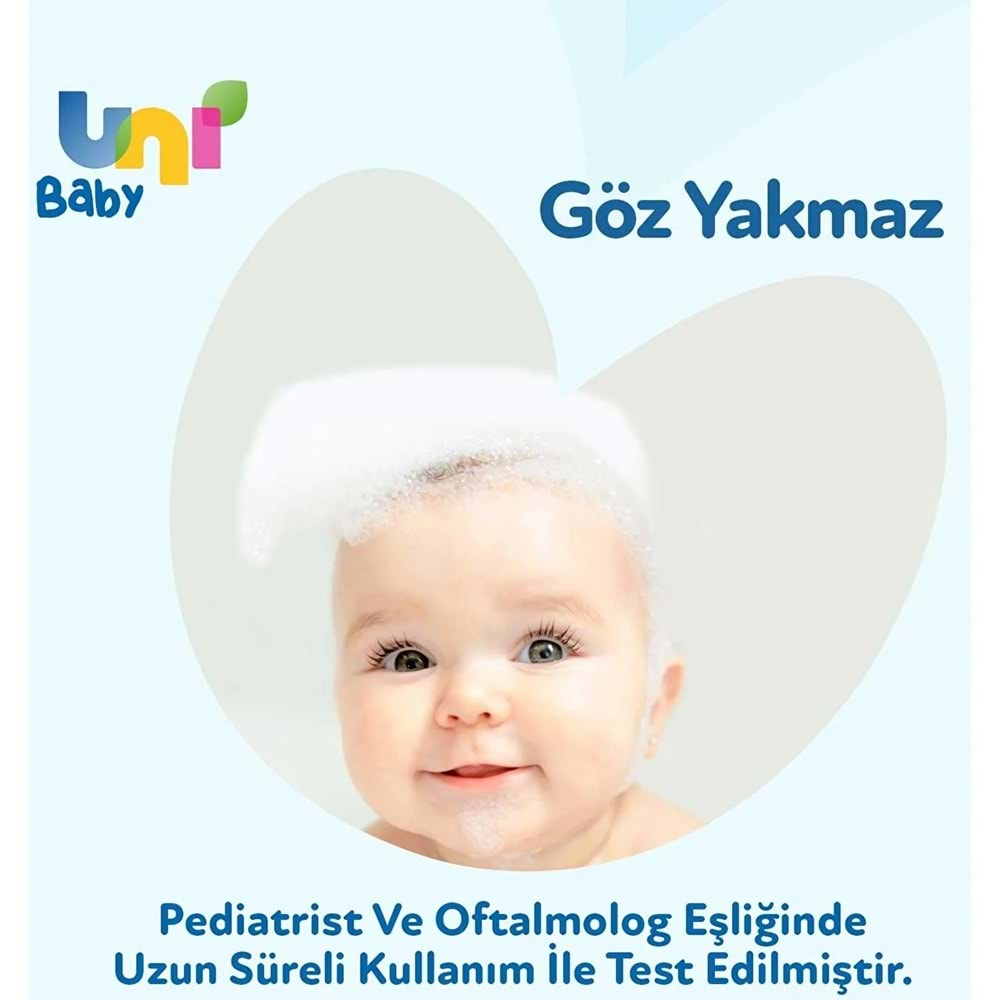 Uni Baby Bebek Kolay Tarama Saç ve Vücut Şampuanı 700ML (Pompalı) (4 Lü Set)