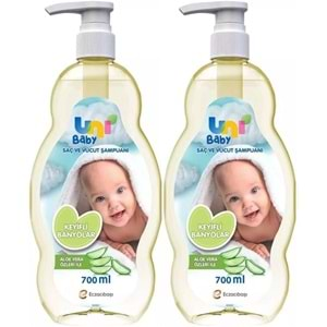 Uni Baby Bebek Şampuanı 700ML Keyifli Banyolar (Pompalı) (2 Li Set)