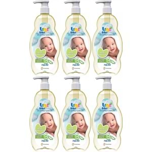 Uni Baby Bebek Şampuanı 700ML Keyifli Banyolar (Pompalı) (6 Lı Set)