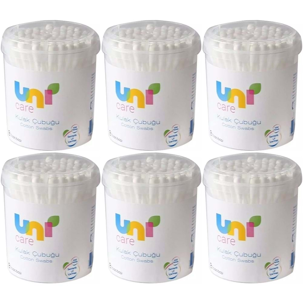 Uni Baby Kulak Temizleme Çubuğu 200 Adet (6 Lı Set)