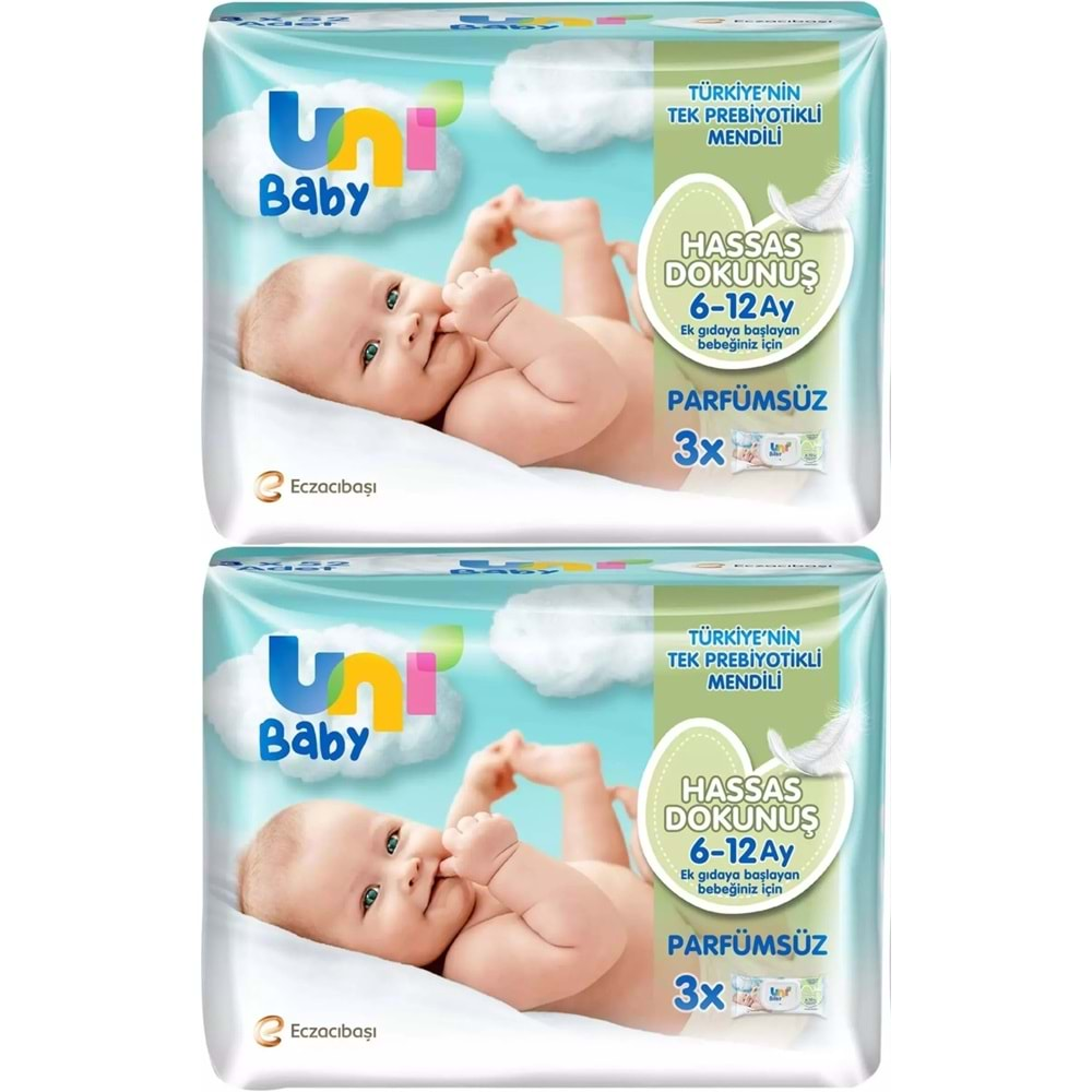 Uni Baby Islak Havlu Hassas Dokunuş 52 Yaprak (6 Lı Set) 312 Yaprak (2PK*3)