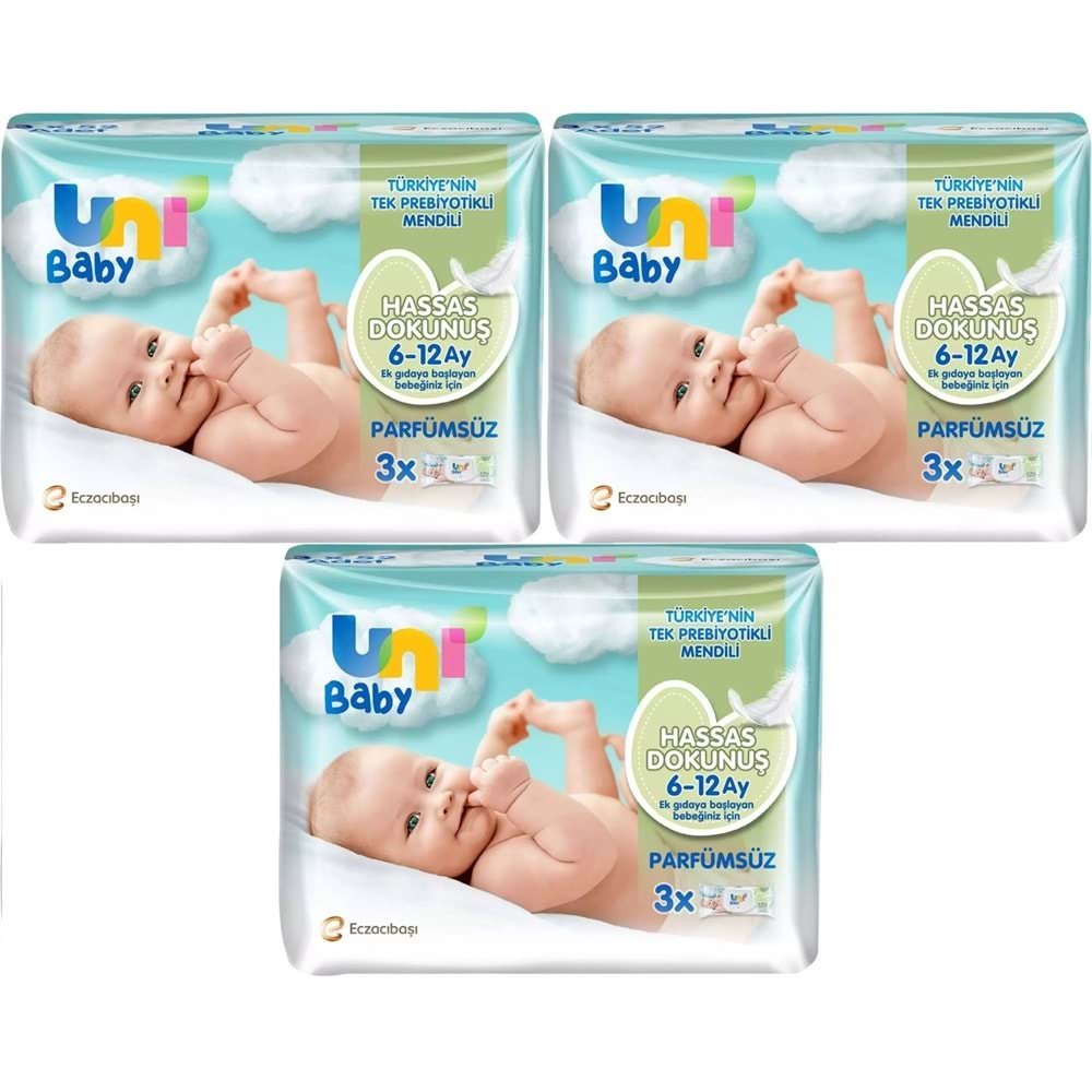 Uni Baby Islak Havlu Hassas Dokunuş 52 Yaprak (9 Lu Set) 468 Yaprak (3PK*3)