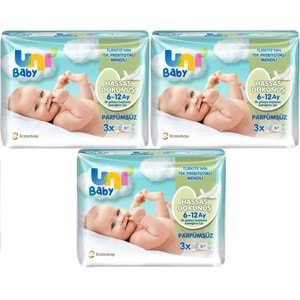 Uni Baby Islak Havlu Hassas Dokunuş 52 Yaprak (9 Lu Set) 468 Yaprak (3PK*3)