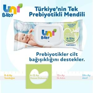 Uni Baby Islak Havlu Hassas Dokunuş 52 Yaprak (12 Li Set) 624 Yaprak (4PK*3)