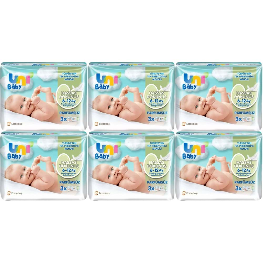 Uni Baby Islak Havlu Hassas Dokunuş 52 Yaprak (18 Li Set) 936 Yaprak (6PK*3)