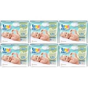 Uni Baby Islak Havlu Hassas Dokunuş 52 Yaprak (18 Li Set) 936 Yaprak (6PK*3)