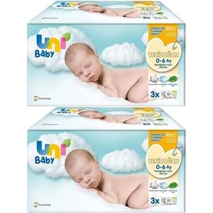 Uni Baby Islak Havlu Hassas Yeni Doğan 40 Yaprak (6 Lı Set) 240 Yaprak (Narin Ciltler için) (2PK*3)