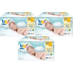 Uni Baby Islak Havlu Hassas Yeni Doğan 40 Yaprak (9 Lu Set) 360 Yaprak (Narin Ciltler için) (3PK*3)