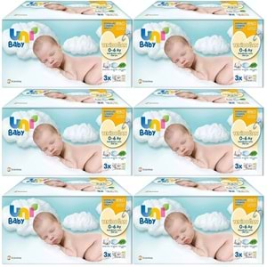 Uni Baby Islak Havlu Hassas Yeni Doğan 40 Yaprak (18 Li Set) 720 Yaprak (Narin Ciltler için) (6PK*3)