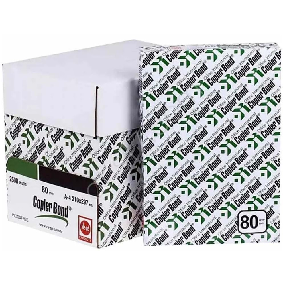 Copier Bond (Ve-Ge) A4 80GR/M2 Fotokopi Kağıdı 17500 Adet (35PK*500)