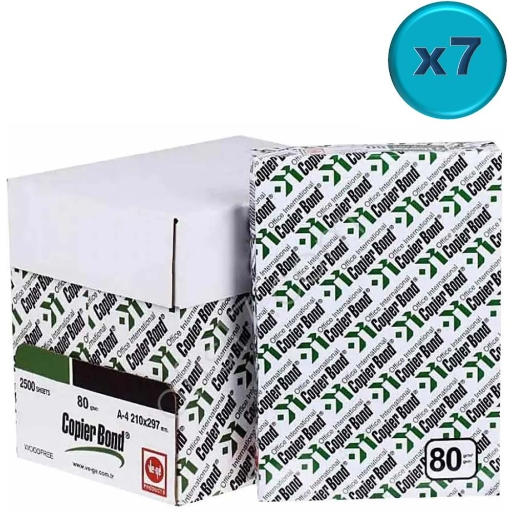 Copier Bond (Ve-Ge) A4 80GR/M2 Fotokopi Kağıdı 17500 Adet (35PK*500)