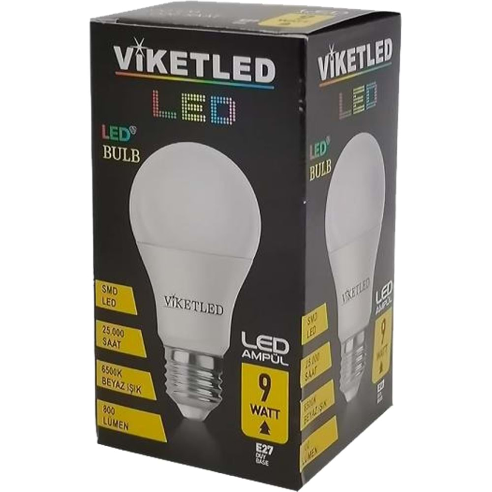 Viketled Led Ampül Beyaz-White 9W (4 Lü Set)