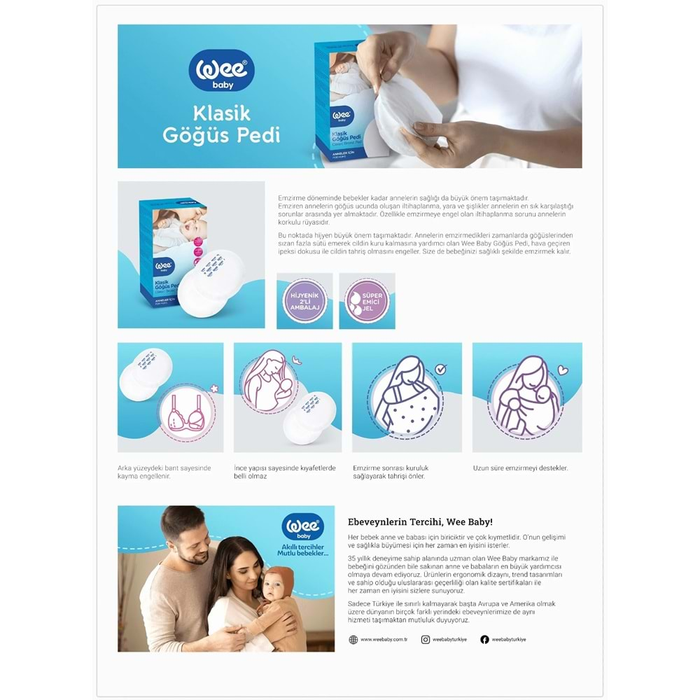 Wee Baby Klasik Göğüs Pedi (40 Lı) 240 Adet (6Pk*40)