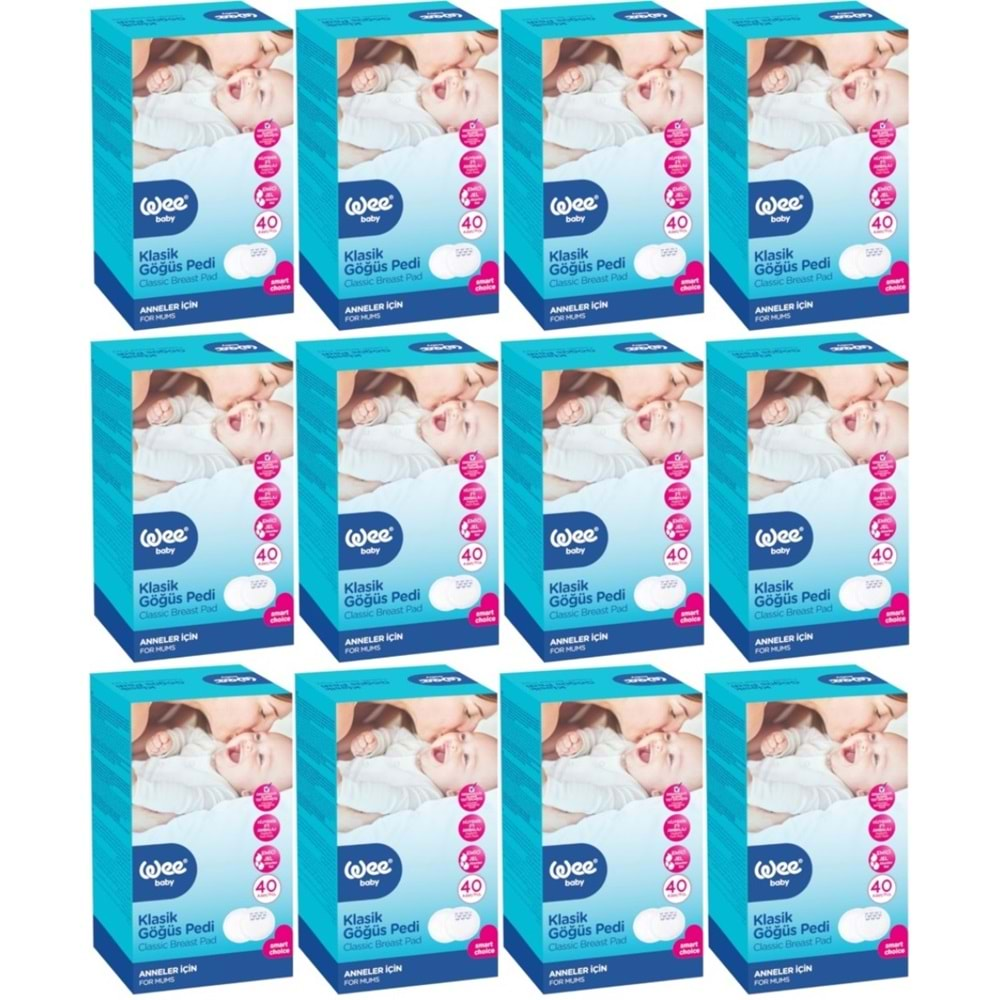 Wee Baby Klasik Göğüs Pedi (40 Lı) 480 Adet (12Pk*40)