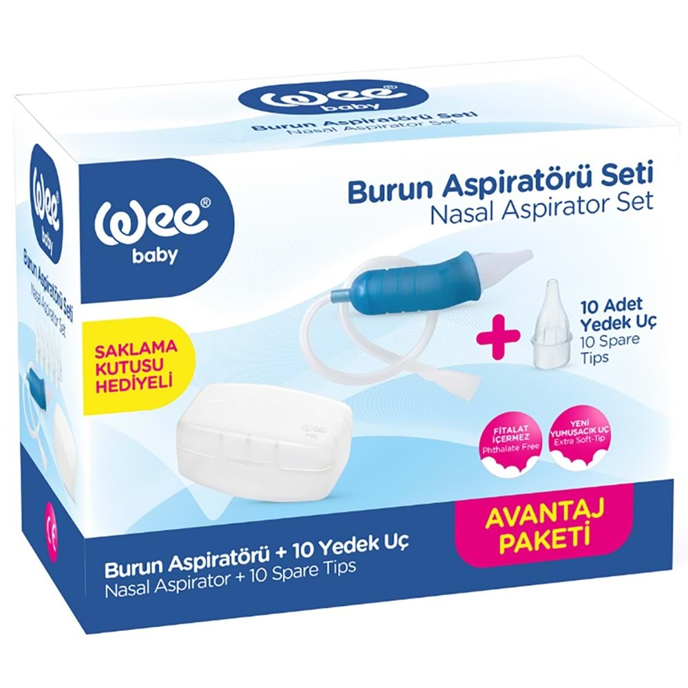 Wee Baby Burun Aspiratörü Seti Şeffaf (WEE945) (3 Lü Set)