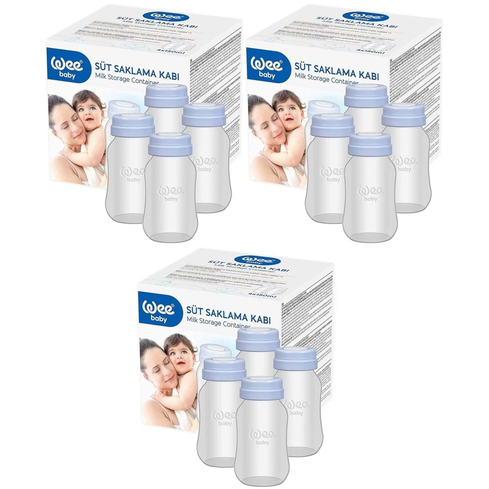 Wee Baby Süt Saklama Kabı (12 Li Set) (Kod:126) (3PK*4)