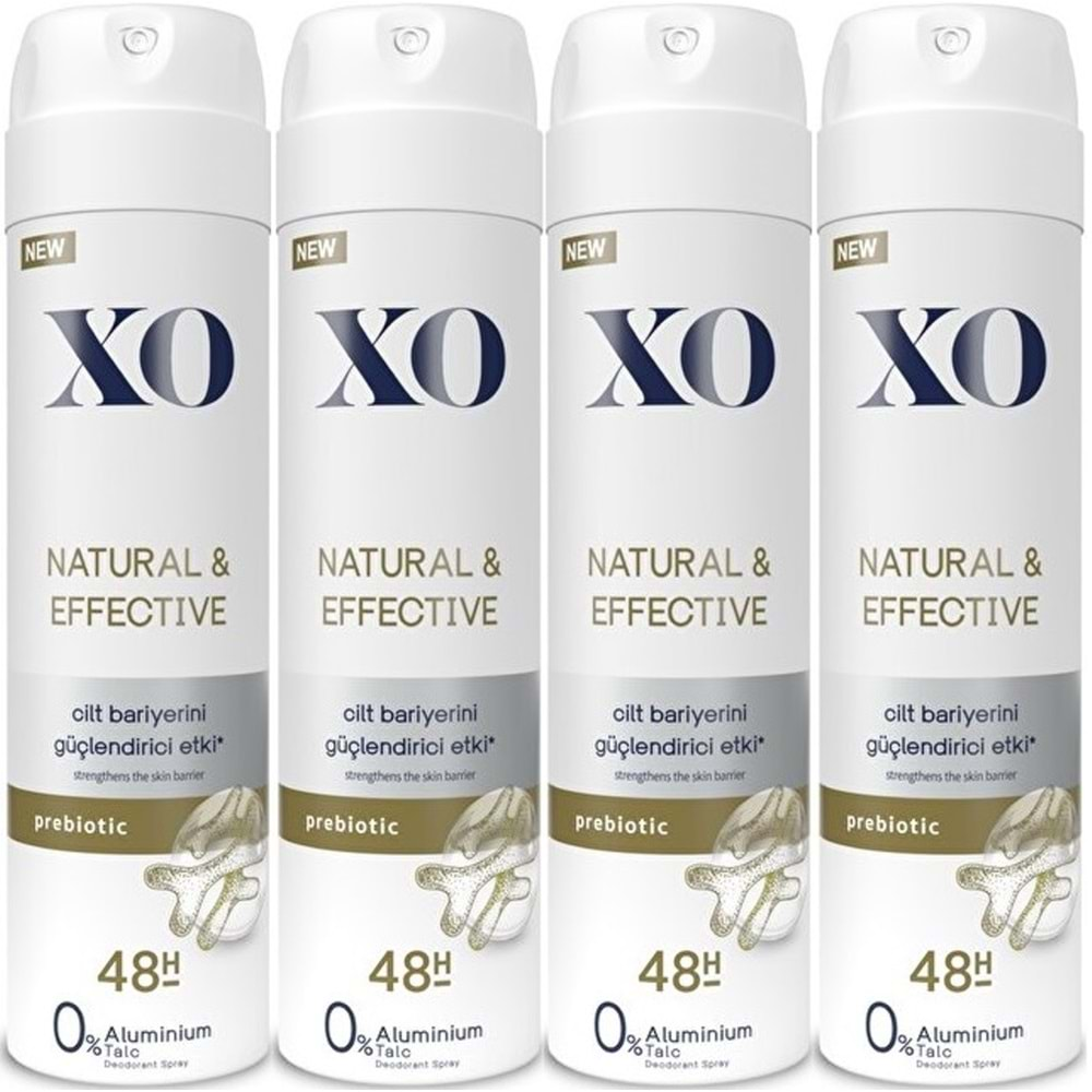 XO Deodorant 150ML Women-Kadın Natural & Effective (4 Lü Set)