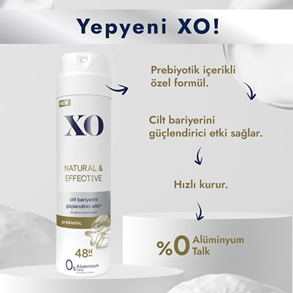 XO Deodorant 150ML Women-Kadın Natural & Effective (5 Li Set)