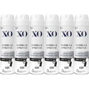 XO Deodorant 150ML Women-Kadın Invisible & Effective (6 Lı Set)