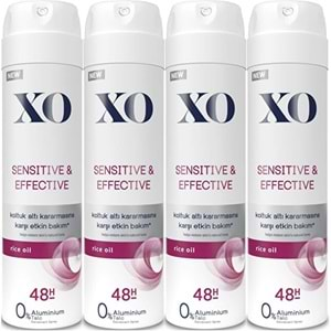 XO Deodorant 150ML Women-Kadın Sensitive & Effective (4 Lü Set)