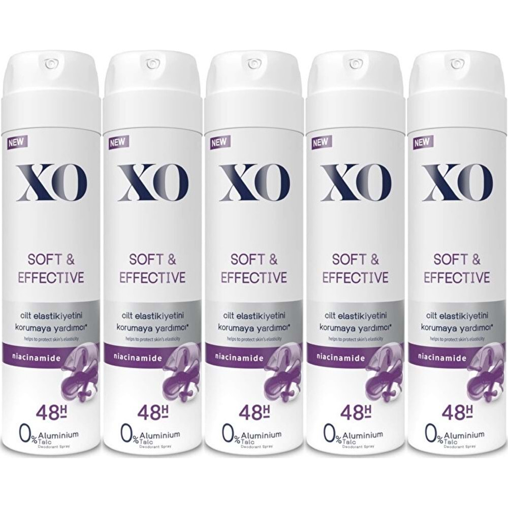 XO Deodorant 150ML Women-Kadın Soft & Effective (5 Li Set)