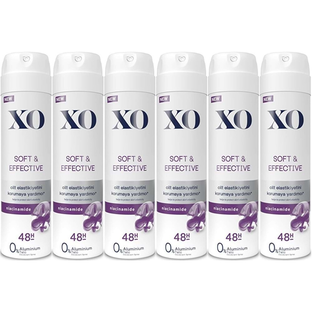 XO Deodorant 150ML Women-Kadın Soft & Effective (6 Lı Set)