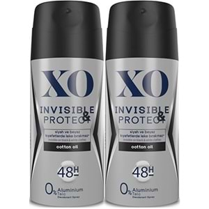 XO Deodorant 150ML Men-Erkek Invisible & Protect (2 Li Set)