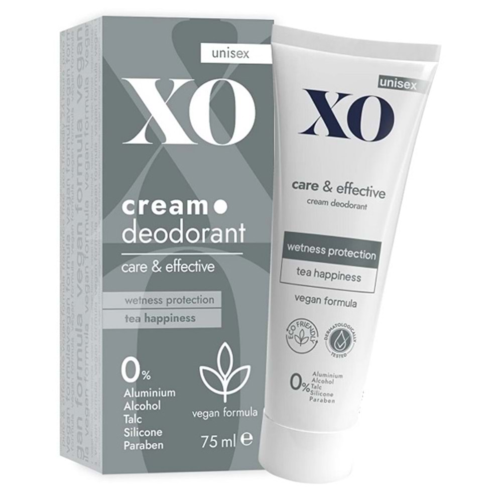 XO Krem Deodorant 75ML Unisex Care & Effective Parfümlü (2 Li Set)