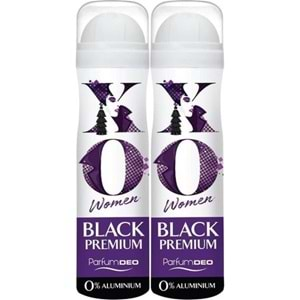 XO Deodorant 150ML Women-Kadın Black Premium (2 Li Set)