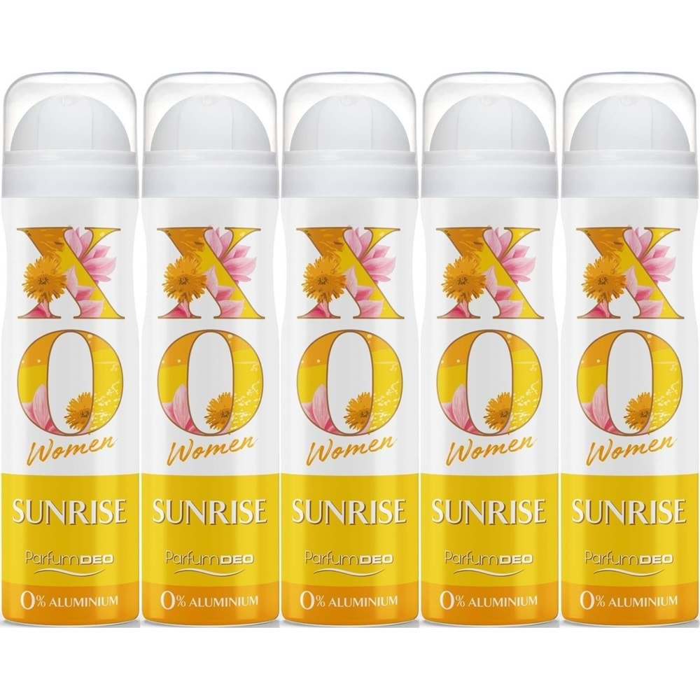 XO Deodorant 150ML Women-Kadın Sunrise (5 Li Set)