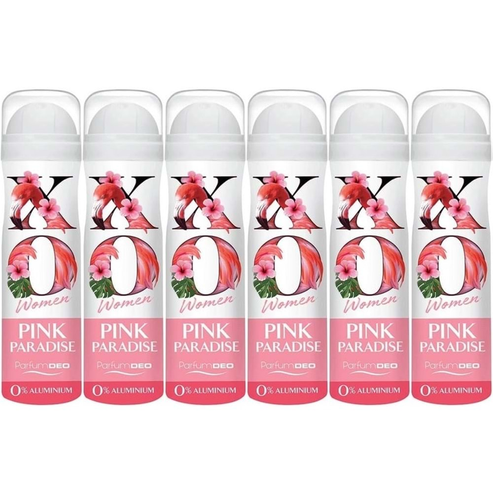 XO Deodorant 150ML Women-Kadın Pink Paradise (6 Lı Set)