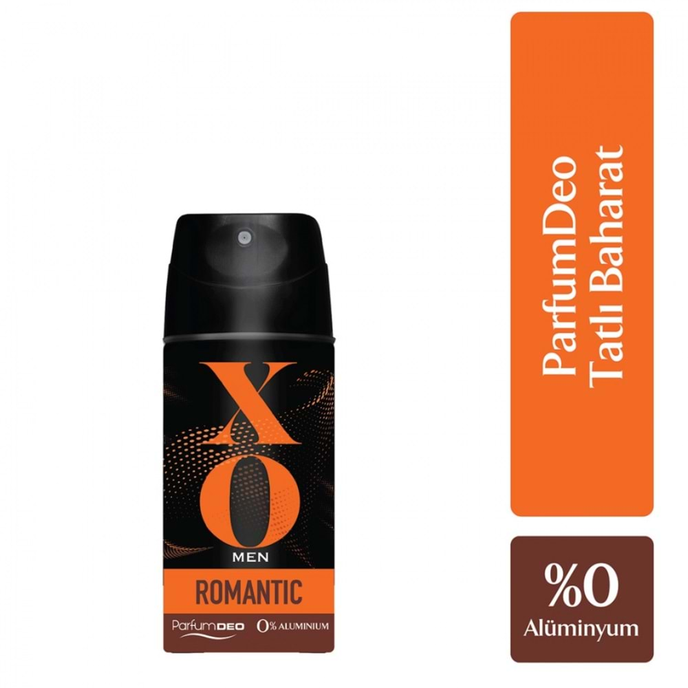 XO Deodorant 150ML Men-Erkek Romantıc (4 Lü Set)