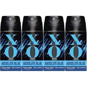 XO Deodorant 150ML Men-Erkek Absolute Blue (4 Lü Set)